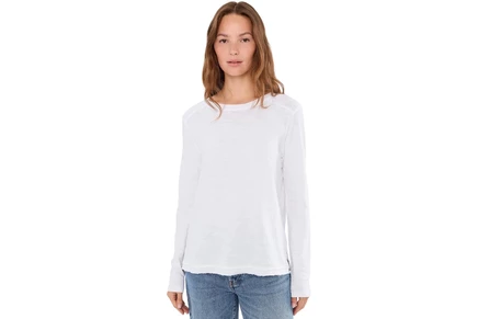 Лонгслив Elliott Lauren Garment Dye Tee, Long Sleeve Crew Neck with Rib Trim and Side Slit Detail