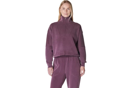 Женский свитшот Sweaty Betty Sand Wash Funnel Neck Half Zip
