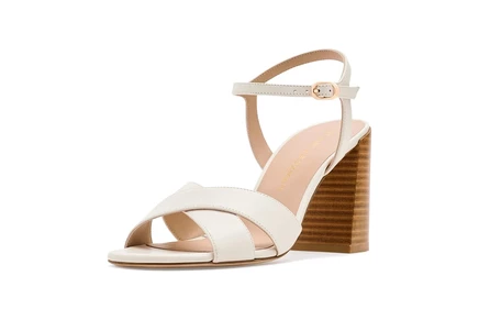 Женские туфли Stuart Weitzman Alyssa Block 85, кремово-верблюжевые