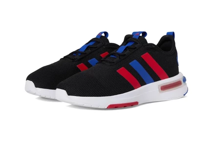 adidas Kids Racer TR23 Sportswear Shoes (Little Kid/Big Kid) black/better scarlet/team royal blue 2