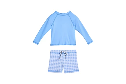 Плавки Snapper Rock Kids Seaside Blue Long Sleeve Set (Infant/Toddler/Little Kid)