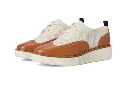 Женские оксфорды Cole Haan Originalgrand Wing Tip, пекан/айвори