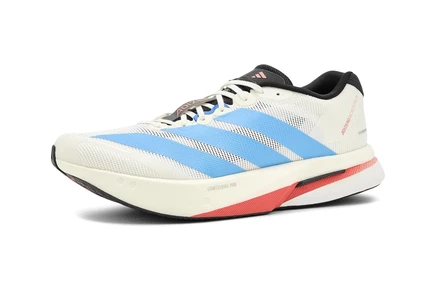 adidas Adizero Boston 13 Running Shoes off-white/light blue/gold metallic