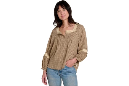 Женская рубашка Toad&Co Manzana Peasant Long Sleeve Shirt