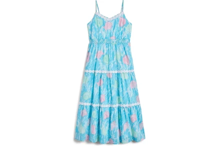 Детское миди-платье Lilly Pulitzer Mini Zanna, синее