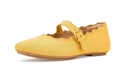 Женские мэри-джейн FitFlop Delicato на танкетке, горчичные