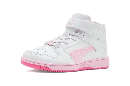 Детские кроссовки Puma Rebound Layup Mid, бело-розовые