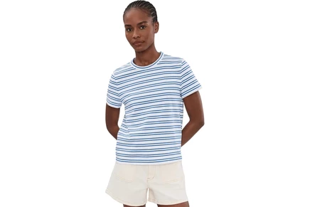 Женская футболка Madewell Stripe Perfect Crew Neck Tee