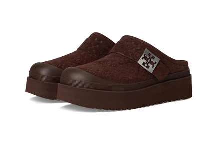 Женские мюли Tory Burch Mellow Shearling, темно-коричневые