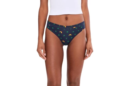 Женские стринги MeUndies Feel Free Thong, принт «Lucky Me»