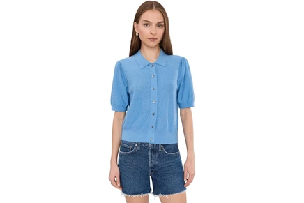 Топ Michael Stars Sparrow Button-Up Collared Top