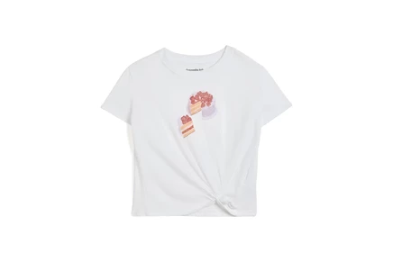 Детская футболка Abercrombie Kids Cake, белая