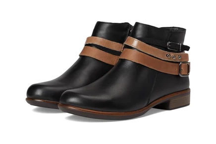 jet black leather/brown/black straps