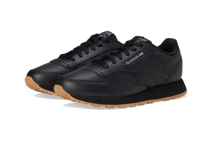 Мужские кроссовки Reebok Kids Classic Leather (Big Kid) black/black/gum