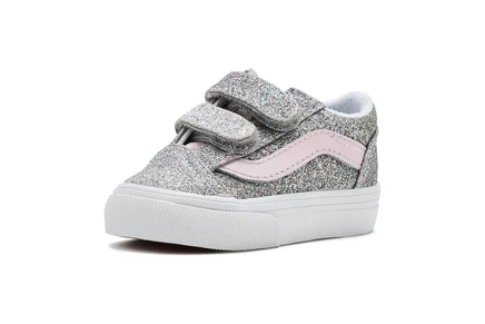 Кроссовки Vans Old Skool V для малышей, серебристо-розовые
