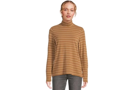 Водолазка L.L.Bean Soft Stretch Supima Turtleneck Long Sleeve Stripe