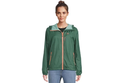 Женская ветровка L.L.Bean с флисом, тёмно-зелёная