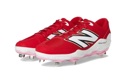 Кроссовки New Balance Fresh Foam X 3000v7 бейсбольные, красно-белые