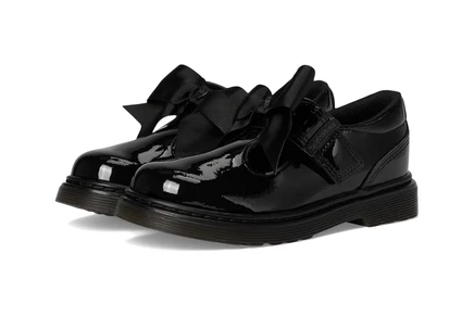 Детские туфли Dr. Martens Polley II Bow, черные