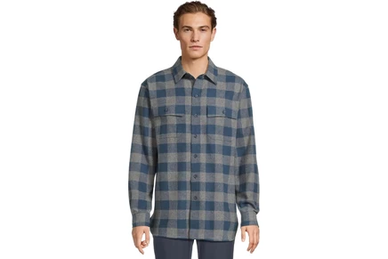 Мужская рубашка L.L.Bean Chamois Shirt Traditional Fit Plaid