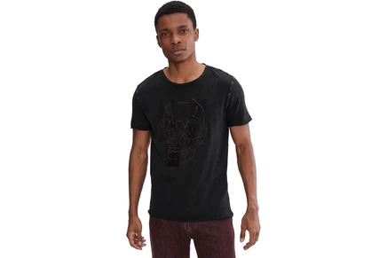 Мужская рубашка John Varvatos Skull Tiles Graphic T-shirt Kg7335s26