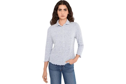 Топ NICZOE NZT Elbow Sleeve Spacedye Polo