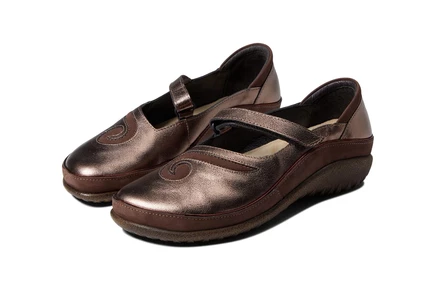 Naot Matai radiant copper leather/coffee bean nubuck