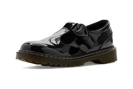 Детские лакированные туфли Dr. Martens Polley II Y, черные