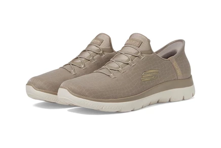 Женские кроссовки Skechers Summits-Classy Night Slip-Ins, тауп/золотистые