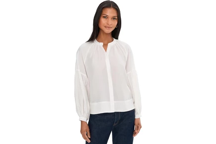 Женская рубашка madewell germaine top, молочно-белая