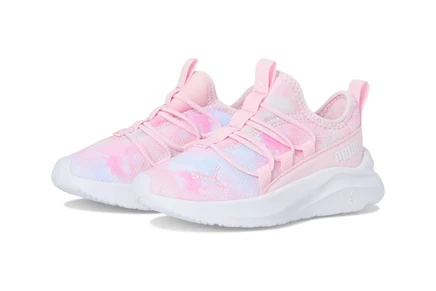 Детские кроссовки PUMA Softride One4All слипоны, розово-белые