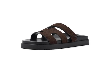 chocolate brown suede