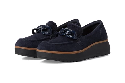 Женские балетки Clarks Zylah May, темно-синие замшевые