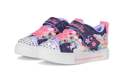 Туфли для девочек Skechers Kids Twinkle Sparks Jumpin Clouds, темно-синие/мульти