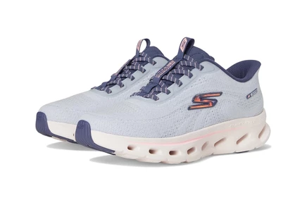 Женские слипоны Skechers Go Walk Glide 2.0 Maria, голубо-розовые