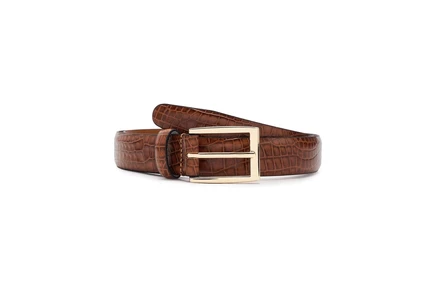 Ремень Brooks Brothers Crocodile Embossed Belt