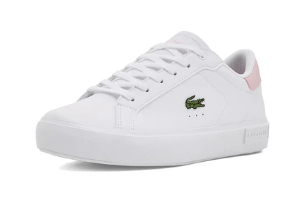 Детские кроссовки Lacoste Powercourt, бело-розовые