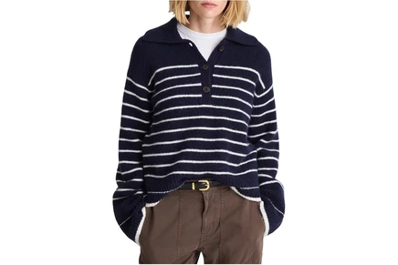 Свитер Madewell Placed Stripe Gina Charm Polo
