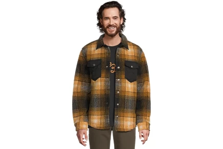 Пальто L.L.Bean Signature Mixed Media Fleece Jacket Plaid
