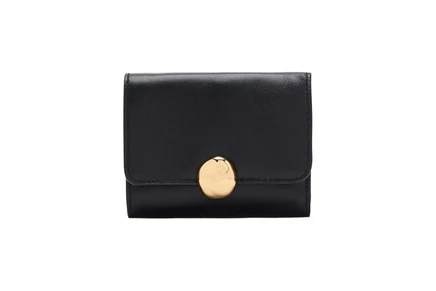 Madewell Organic Drop Trifold Wallet true black