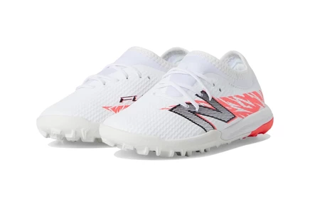 New Balance Kids Furon Team TF V8 (Little Kid/Big Kid) white/energy red/black
