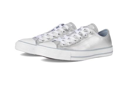 Женские кроссовки Converse Chuck Taylor All Star Low Top Sparkle Sneaker metallic granite/white