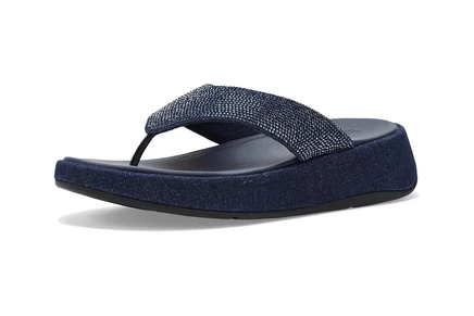 Сандалии FitFlop F Mode Toe Post Denim and Hotfix