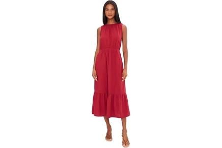Платье PACT Coastal Double Gauze Tiered Midi Dress