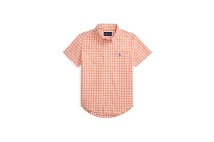 Детская рубашка Polo Ralph Lauren Kids в клетку, белая