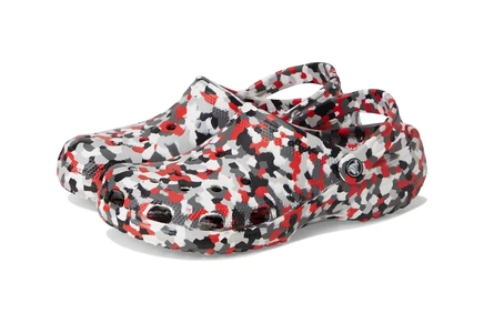 Унисекс сабо Crocs Classic Marbled Tie-Dye, красно-мульти