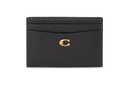 Унисекс картхолдер Coach Polished Pebble, черный