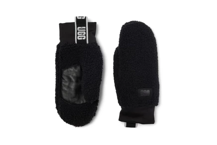 Унисекс варежки Ugg Uggfluff с логотипом, черные