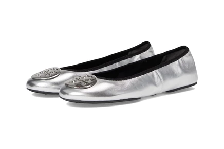 Tory Burch Reva Travel Ballet silver/silver