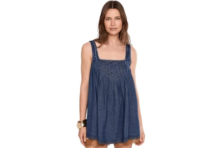 Топ Free People Katie Denim Tunic